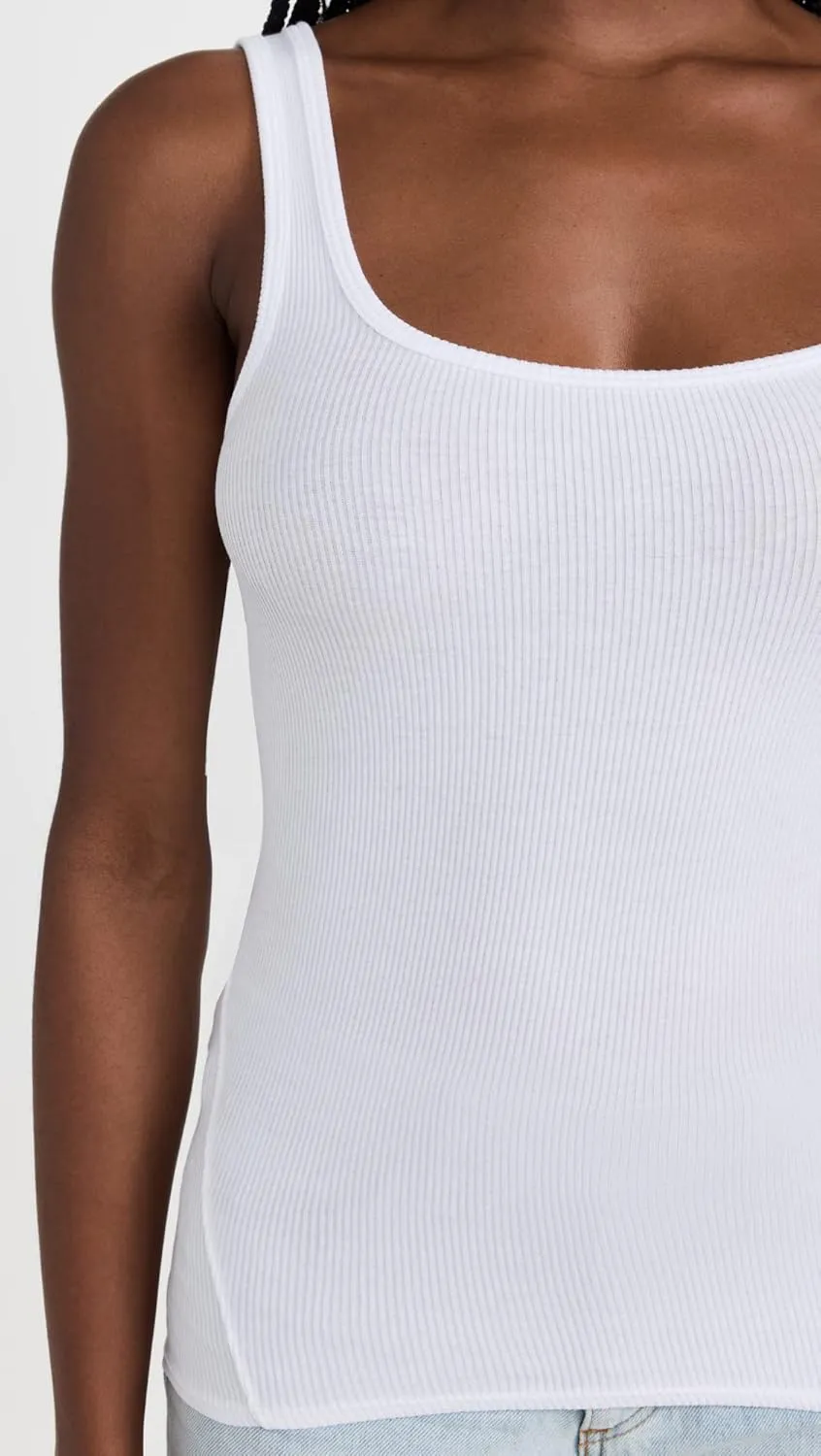 rag & bone Women's The Essential Rib Scoop Neck Tank