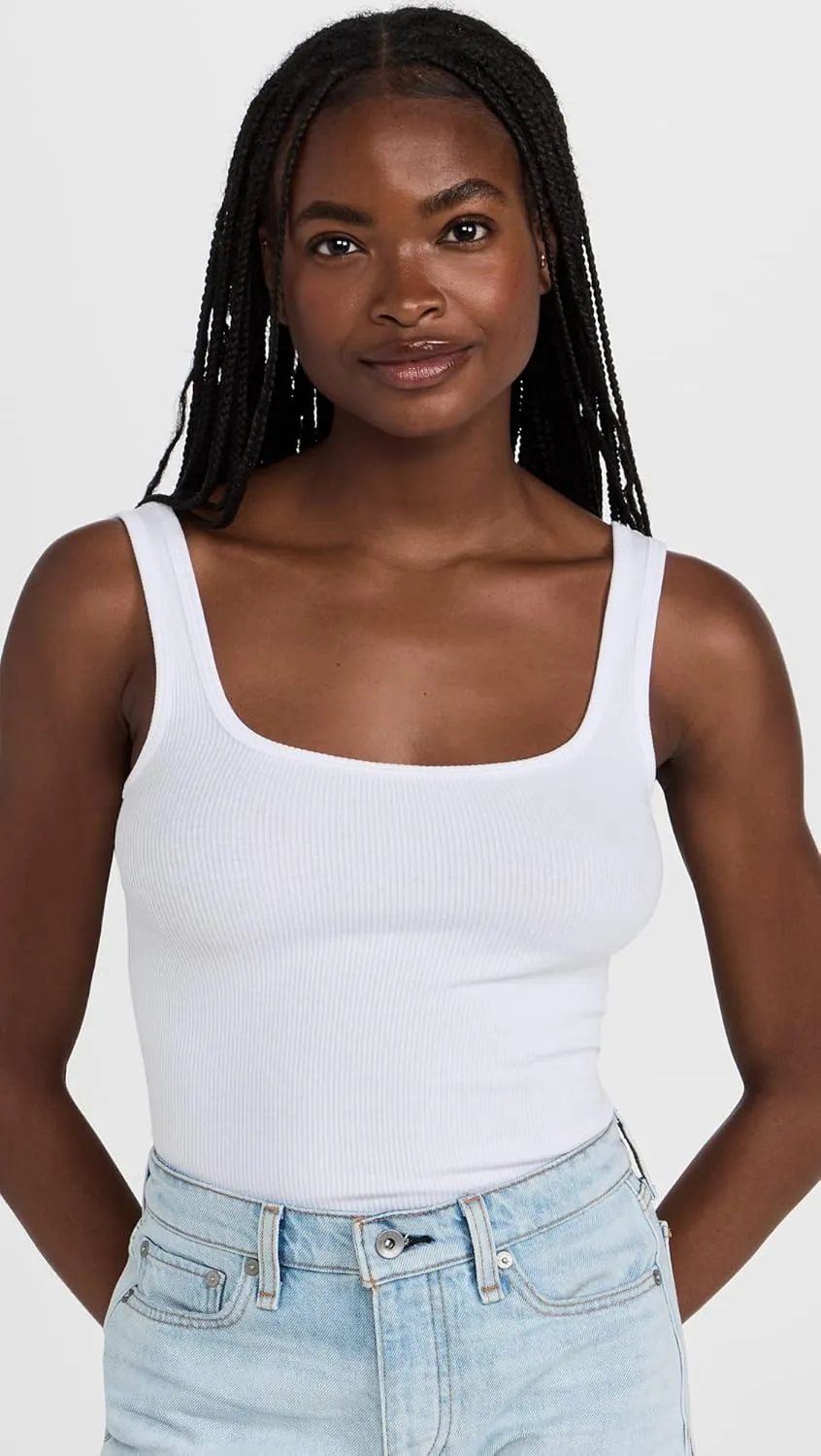 rag & bone Women's The Essential Rib Scoop Neck Tank