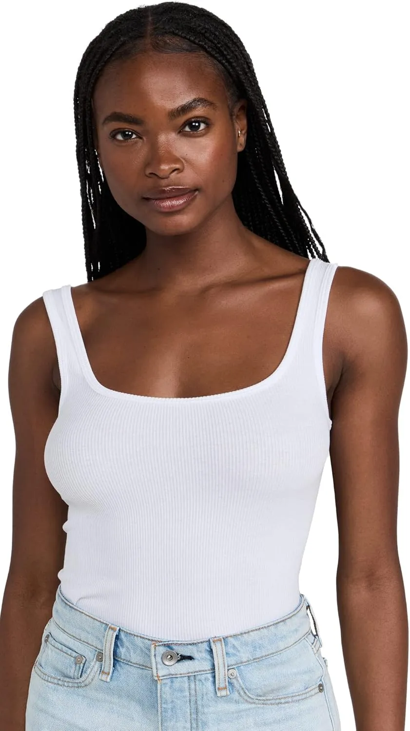 rag & bone Women's The Essential Rib Scoop Neck Tank