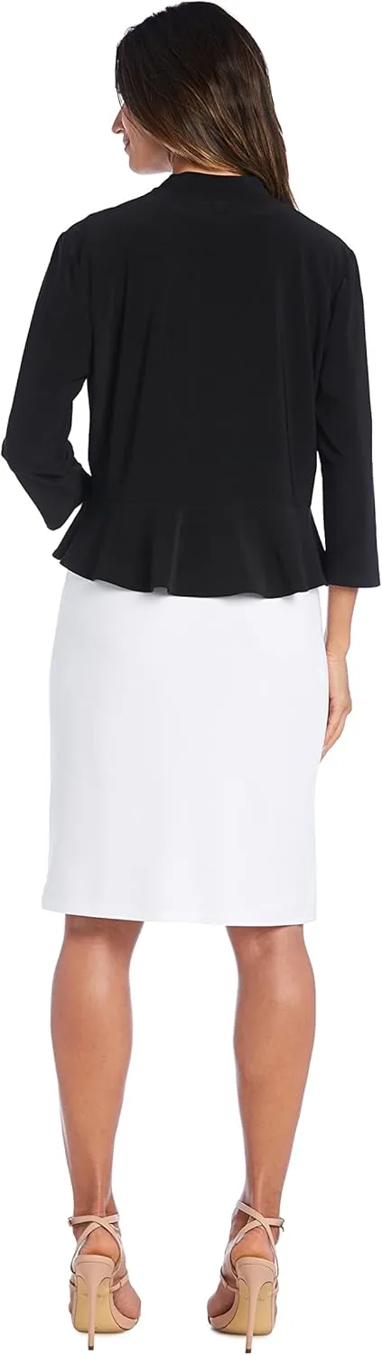 R&M Richards Women's Ruffle Grace Open Shrug