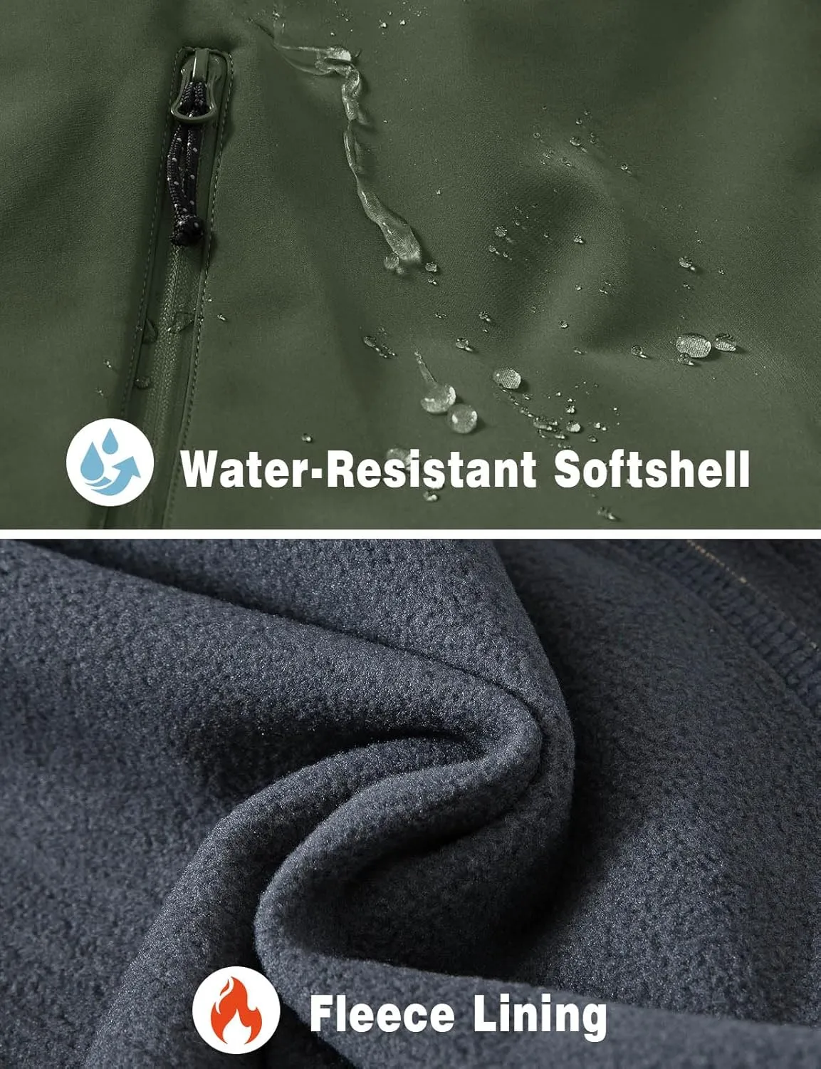 Rdruko Men's Soft Shell Jacket Fleece Lined Waterproof Lightweight Hiking Hooded Winter Jacket