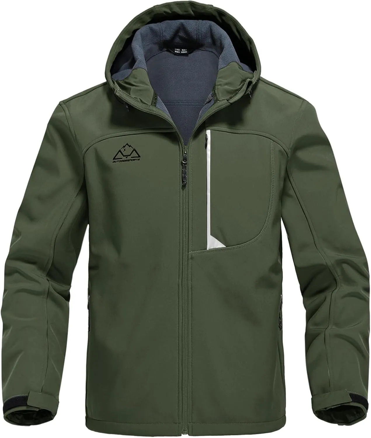 Rdruko Men's Soft Shell Jacket Fleece Lined Waterproof Lightweight Hiking Hooded Winter Jacket