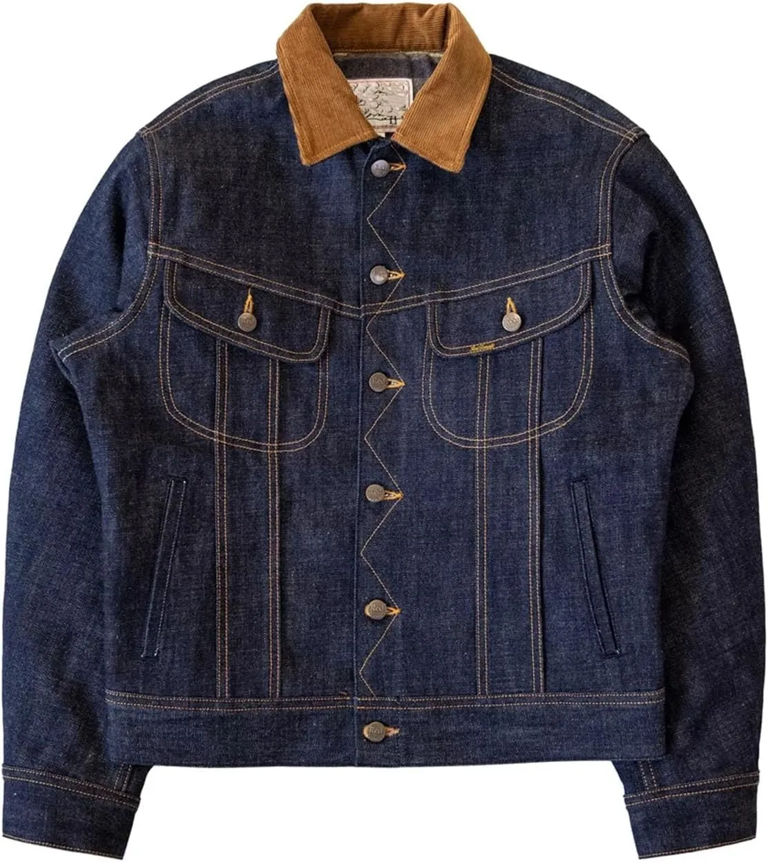 Red Tornado Blanket Lined Jean Jacket 18oz Selvedge Denim Cowboy Short Coat Men