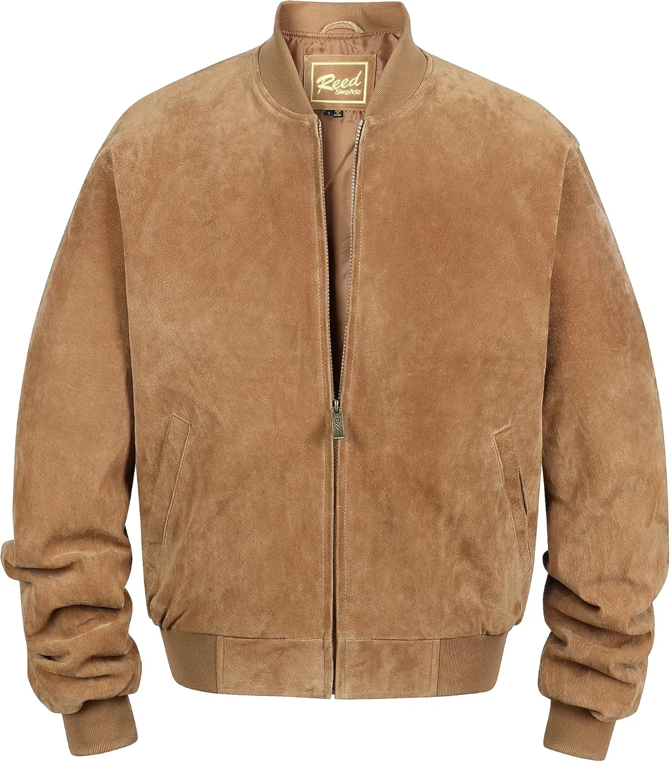 REED MEN'S BASEBALL SUEDE LEATHER JACKET (IMPORTED)