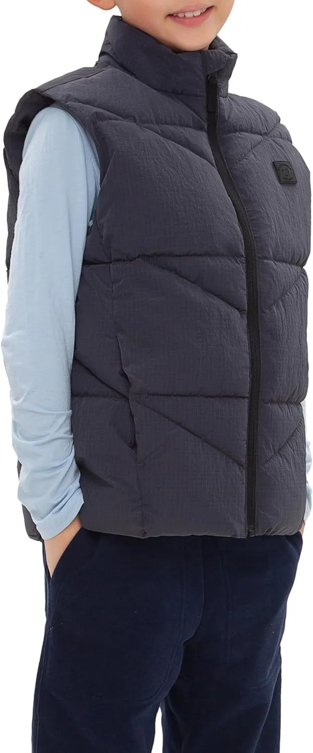Rokka&Rolla Boys' Lightweight Water-Resistant Puffer Vest