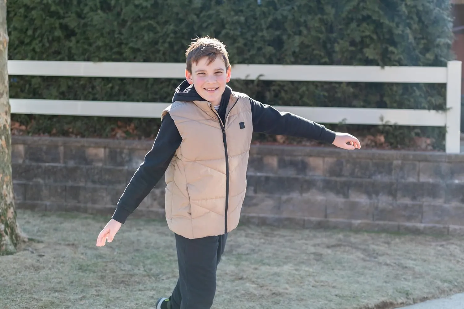 Rokka&Rolla Boys' Lightweight Water-Resistant Puffer Vest