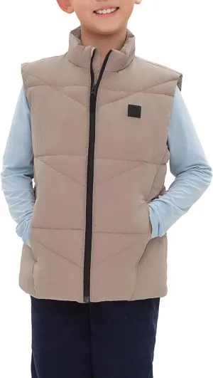 Rokka&Rolla Boys' Lightweight Water-Resistant Puffer Vest