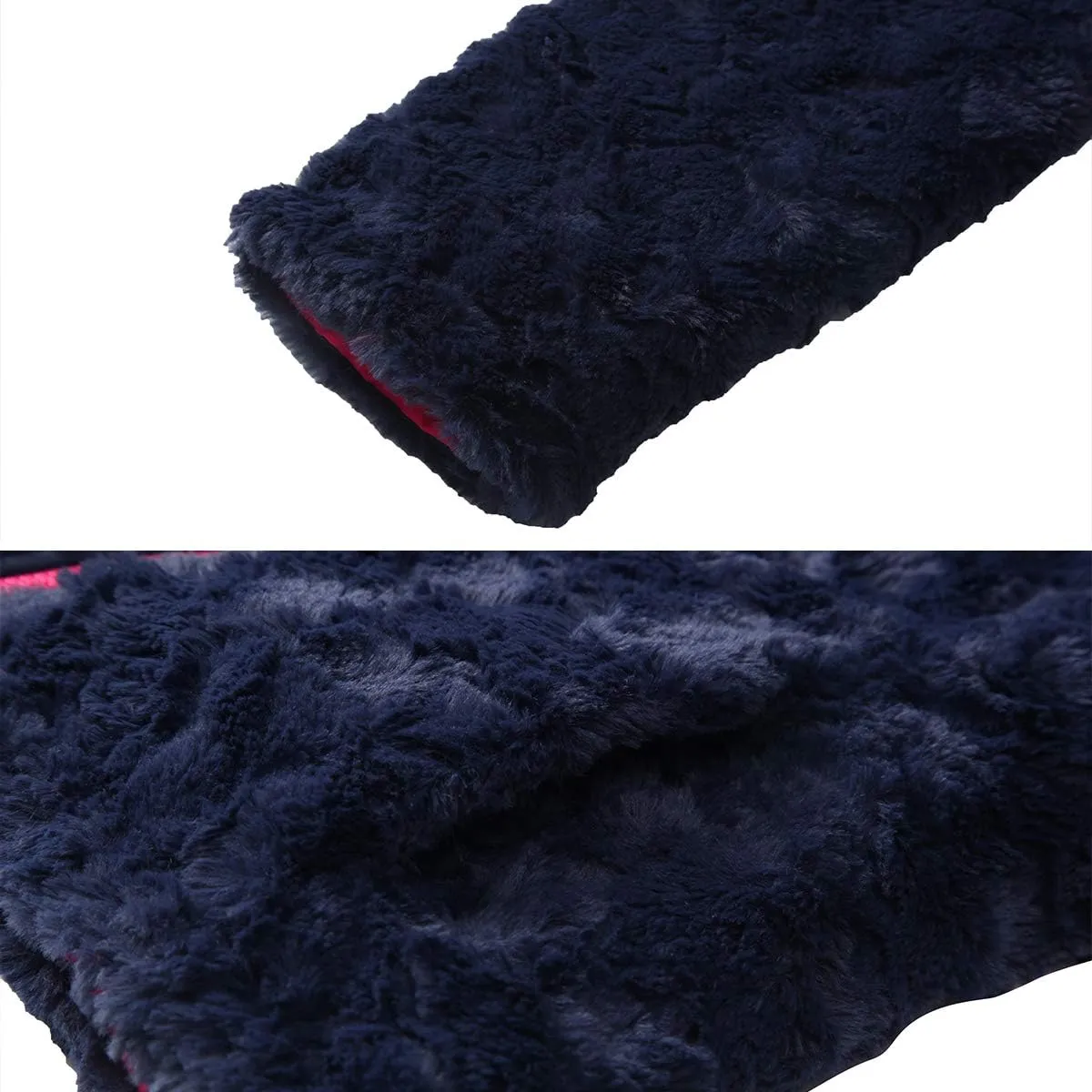 Rokka&Rolla Girls' Reversible Water-Resistant Teddy Sherpa Fleece Puffer Jacket Winter Coat