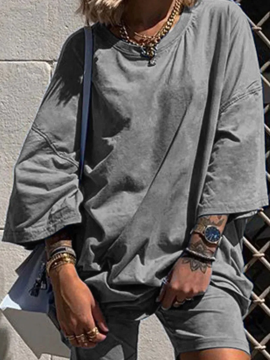 Round Neck Casual Long Sleeve Suits