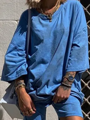 Round Neck Casual Long Sleeve Suits