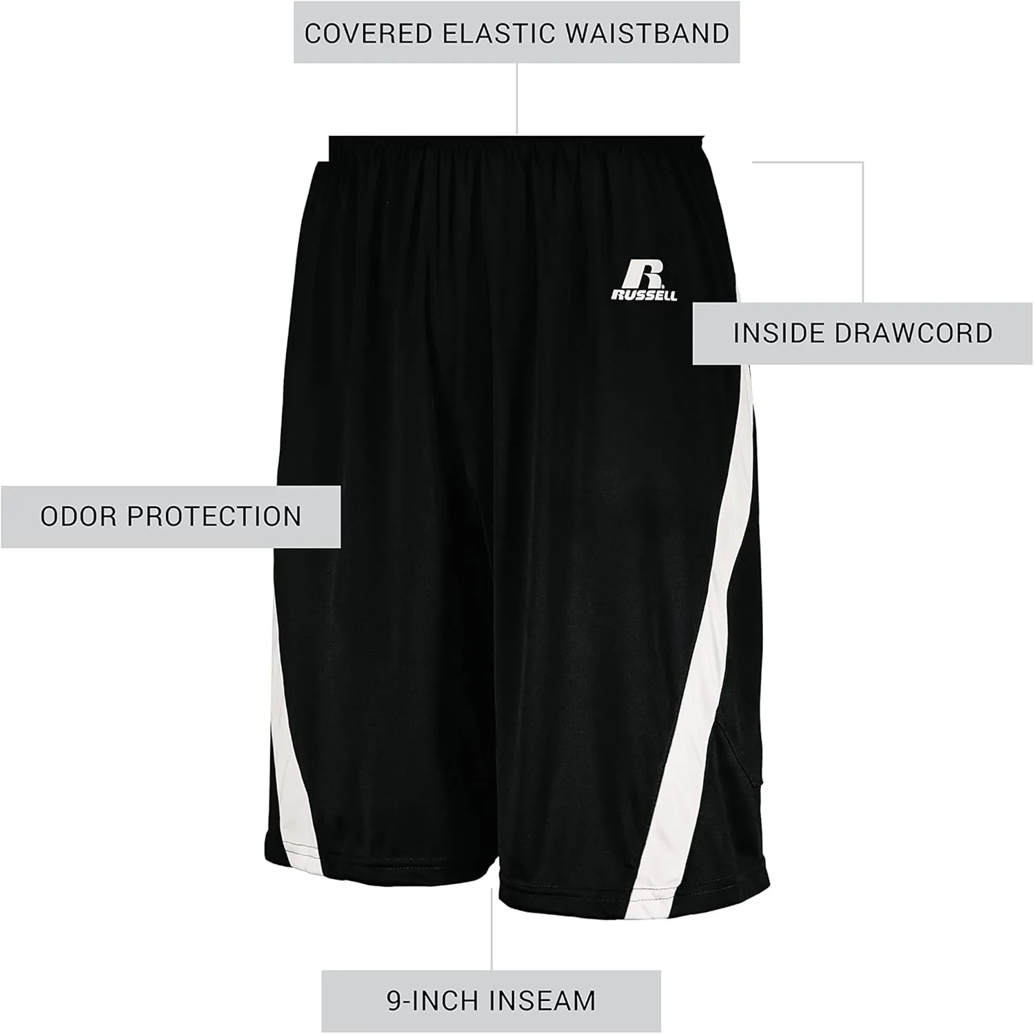 Russell Athletic Men's Athletic Cut Basketball Shorts