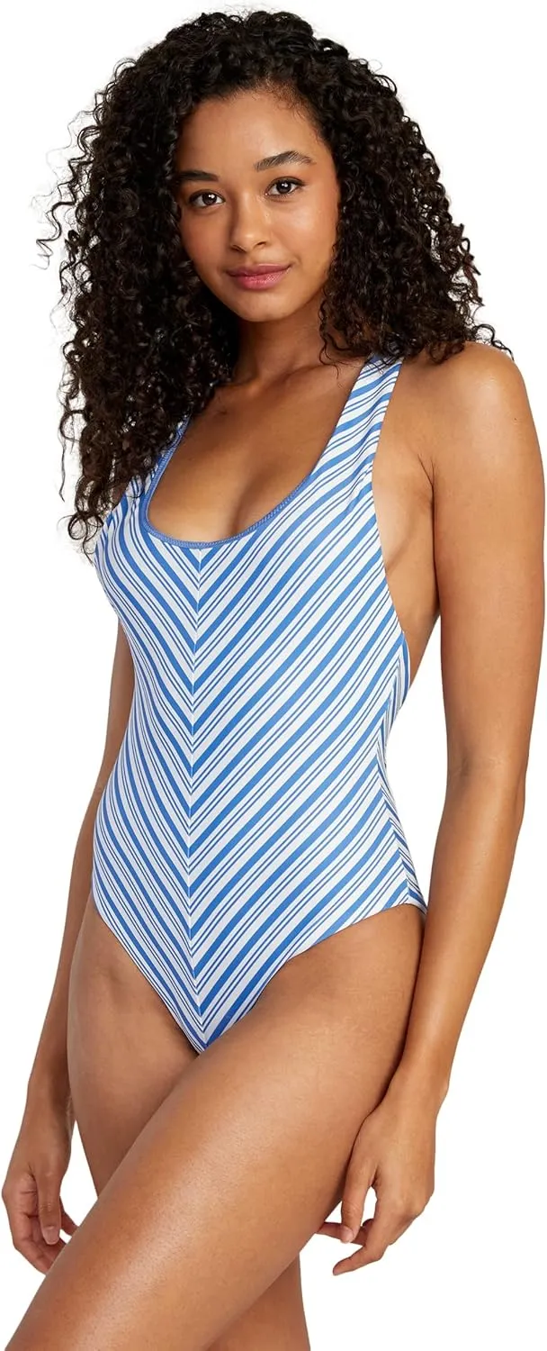 RVCA Women's Standard One Piece Racerback Medium Cut Swimsuit