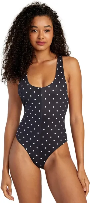 RVCA Women's Standard One Piece Racerback Medium Cut Swimsuit
