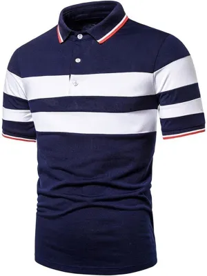 Safety Polo Shirt for Men Reflective Stripe Short Sleeve Button Down Golf Shirt Plus Size Casual Atheltic Workout Tee