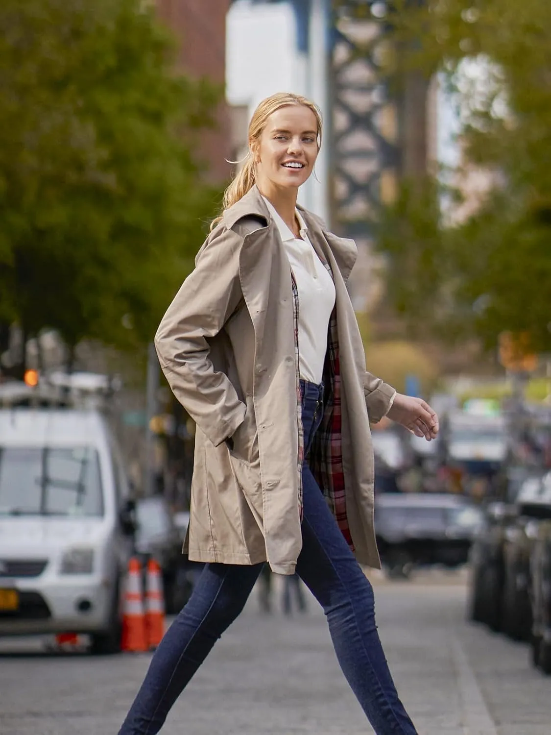 SaphiRose Women's Water-Resistant Trench Coat Double-Breasted Long Peacoat with Removable Hood