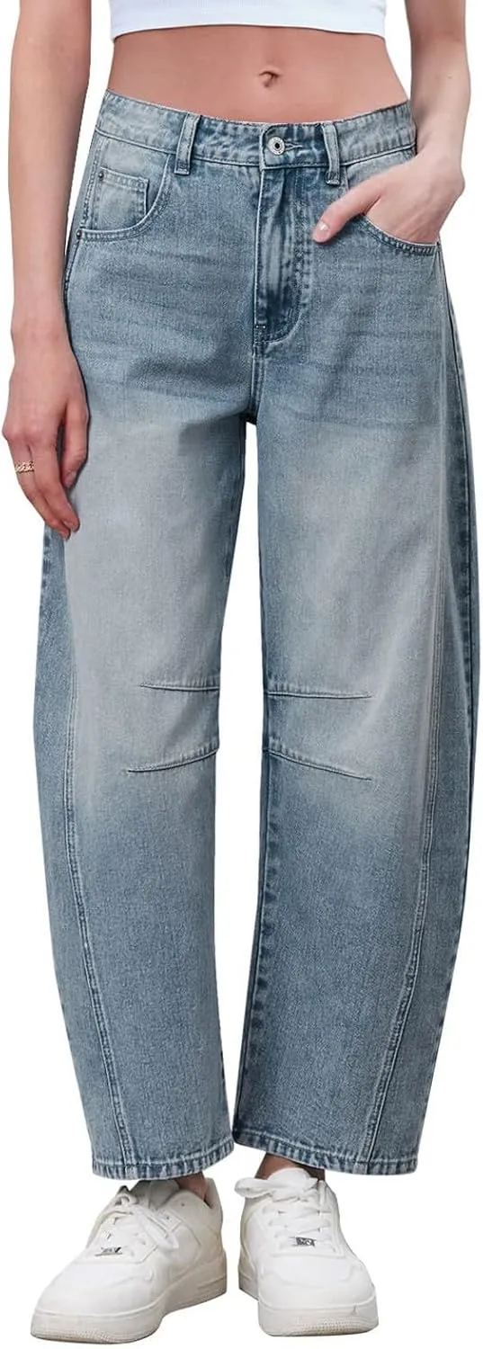 sdbrld Cargo Pants Women Adjustable Waist Multiple Pockets Relaxed Fit Straight Wide Leg Y2K Pants Trousers Y2K Fashion Jeans