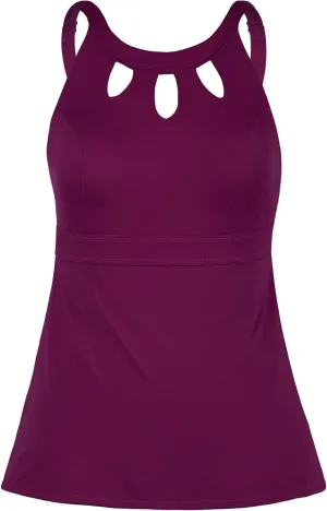 Septangle Women's Halter High Neck Tankini Top Key Hole Bathing Suit