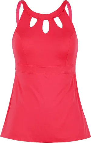 Septangle Women's Halter High Neck Tankini Top Key Hole Bathing Suit