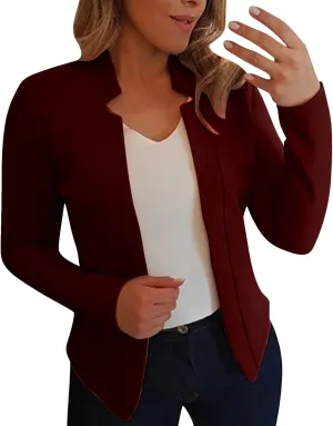 SHAOBGE down Winter Jacket Girls Autumn And Winter Small Suit Long Sleeve Solid Color Cardigan Jacket Jackets for Women