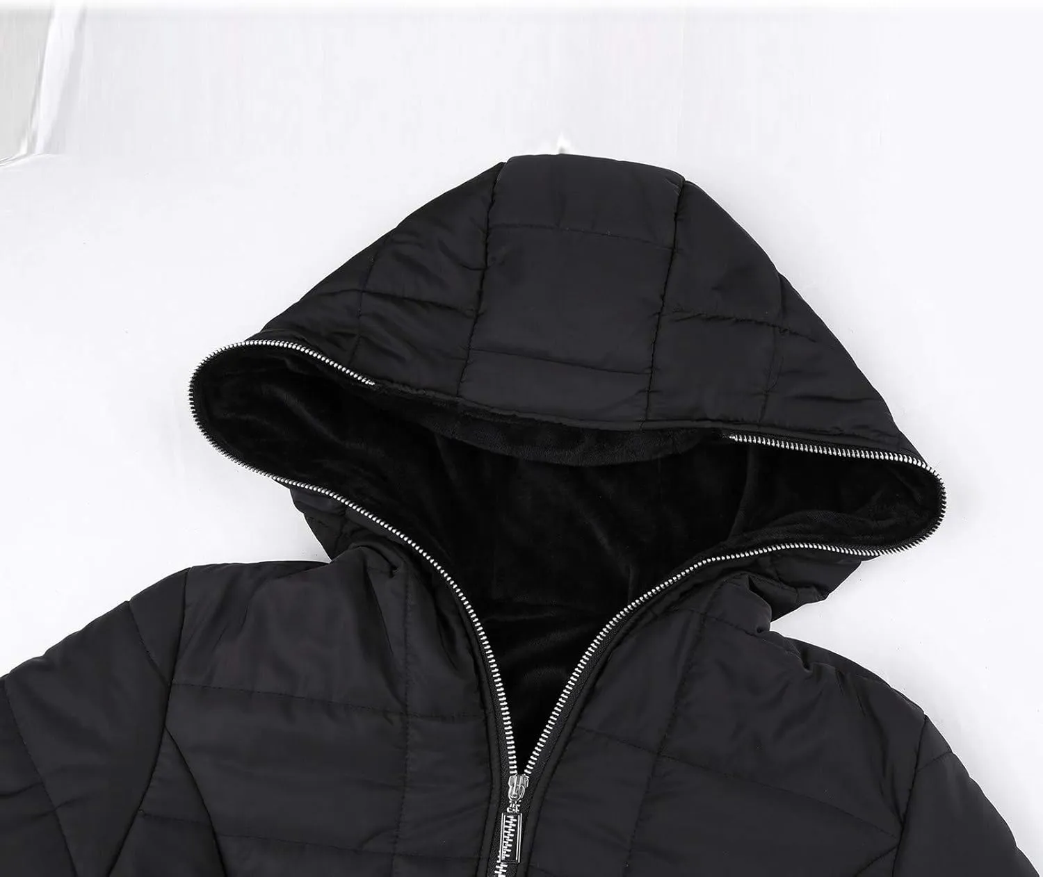 SHAOBGE His And Hers Jackets Coat Ladies Padded Women Outwear Slim Jacket Long Hooded Fashion Warm Throw over for Women