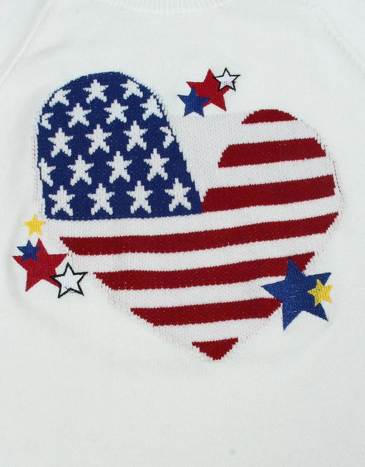 shermie Women's Pullover Sweaters Long Sleeve Crew Neck Cute Heart Knitted Casual Sweater