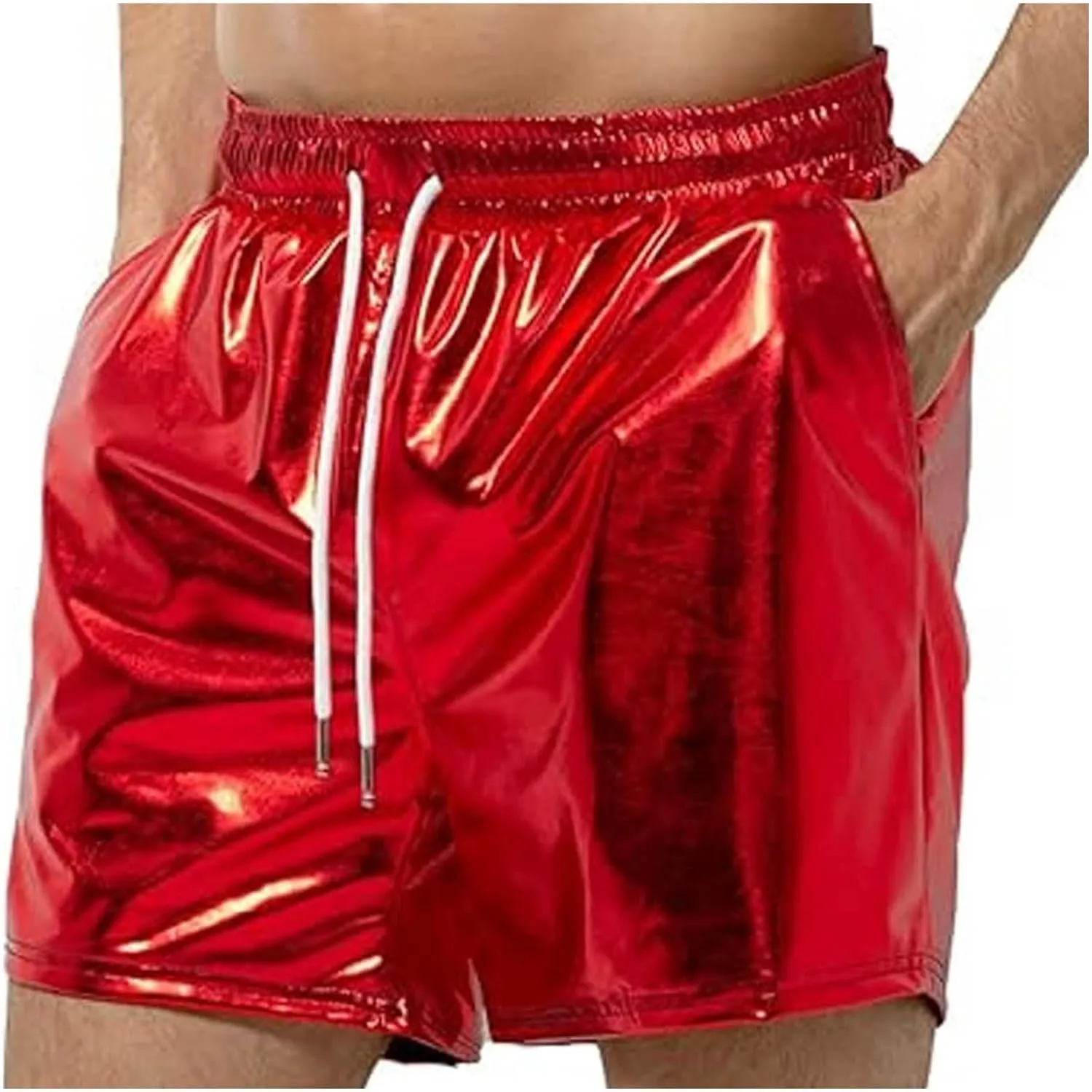 Shiny Rave Shorts Men's 4" Workout Running Shorts Quick Dry Lightweight Gym Yoga Shorts Athletic Shorts for Summer