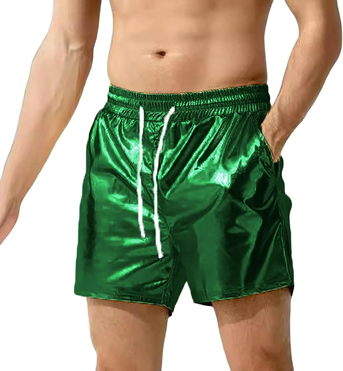 Shiny Rave Shorts Men's 4" Workout Running Shorts Quick Dry Lightweight Gym Yoga Shorts Athletic Shorts for Summer