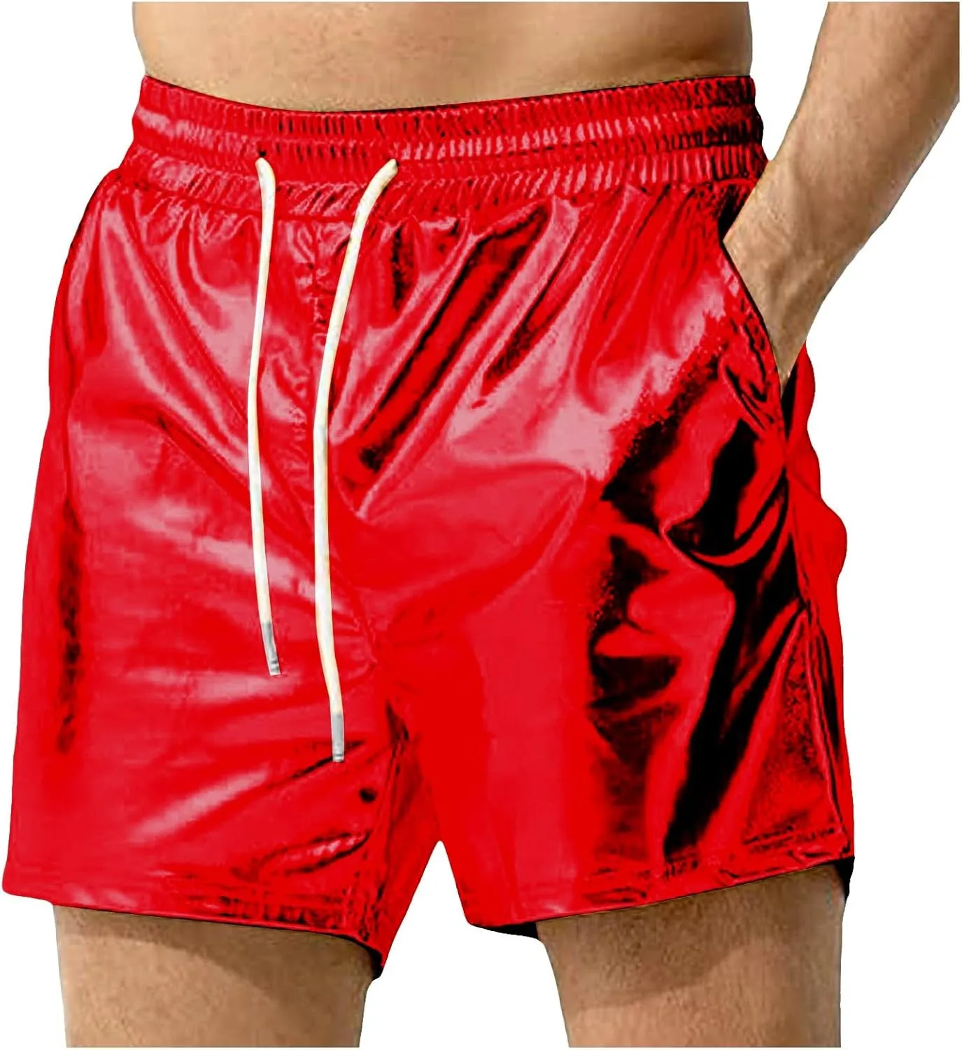 Shiny Rave Shorts Men's 4" Workout Running Shorts Quick Dry Lightweight Gym Yoga Shorts Athletic Shorts for Summer