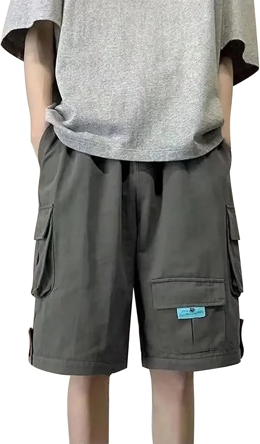 Shorts Men Casual Slim Fit Casual Twill Cargo Shorts Cotton Drawstring Classic Stretch Hiking Tactical Shorts