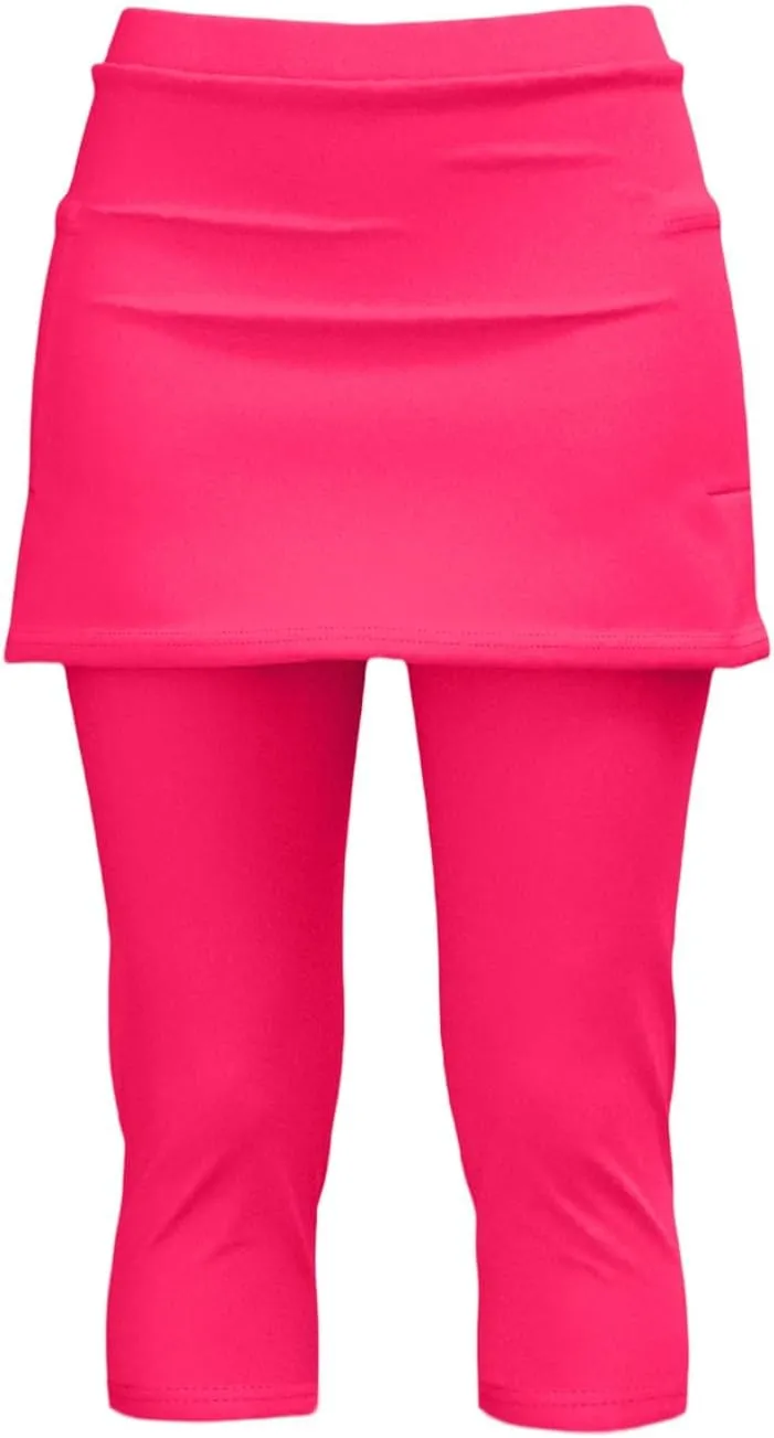 Skirt Pants for Women 2025 Summer Tennis Golf Skorts Cute Hight Waisted Tummy Control Yoga Capri Leggings with Skirts