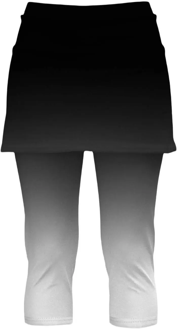 Skirt Pants for Women 2025 Summer Tennis Golf Skorts Cute Hight Waisted Tummy Control Yoga Capri Leggings with Skirts
