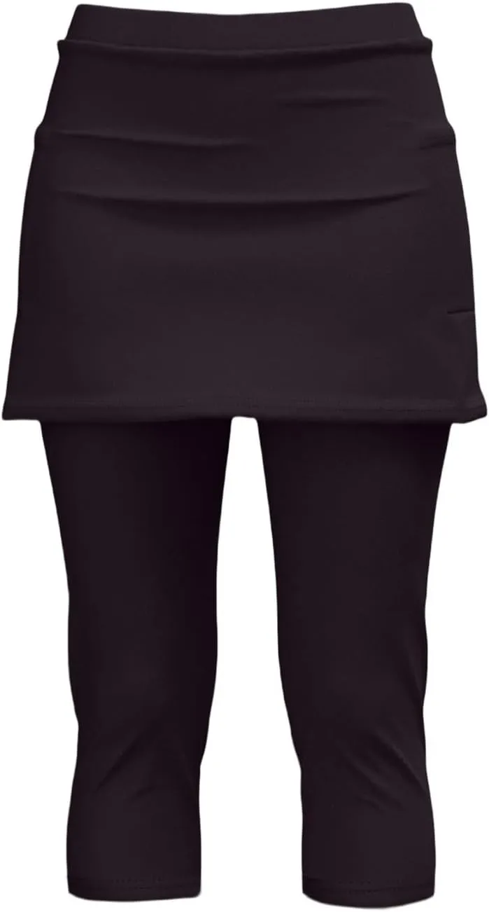 Skirt Pants for Women 2025 Summer Tennis Golf Skorts Cute Hight Waisted Tummy Control Yoga Capri Leggings with Skirts