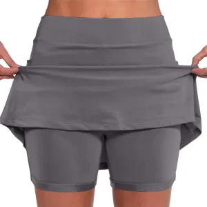 Skorts for Women Tummy Control High Waisted Athletic Tennis Yoga Golf Skirts with Shorts Pockets Biker Shorts