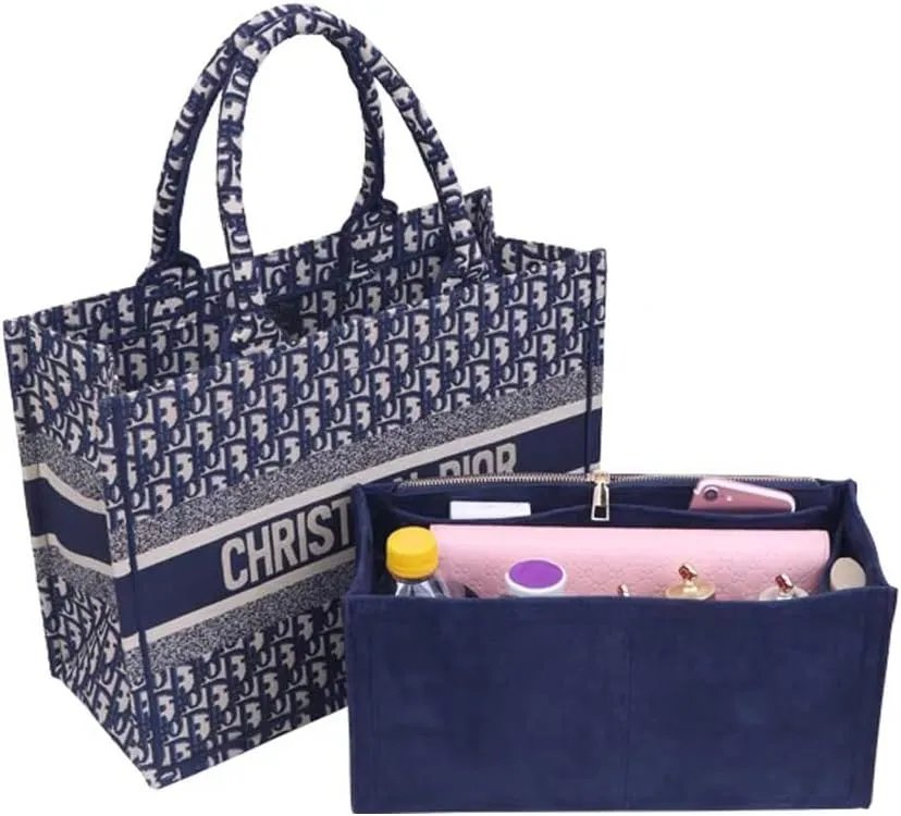 SMART DK Purse Organizer for Dior Book Tote - Premium Felt Insert with Multiple Pockets