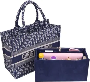 SMART DK Purse Organizer for Dior Book Tote - Premium Felt Insert with Multiple Pockets