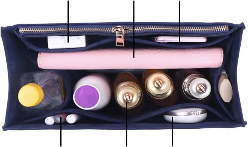 SMART DK Purse Organizer for Dior Book Tote - Premium Felt Insert with Multiple Pockets