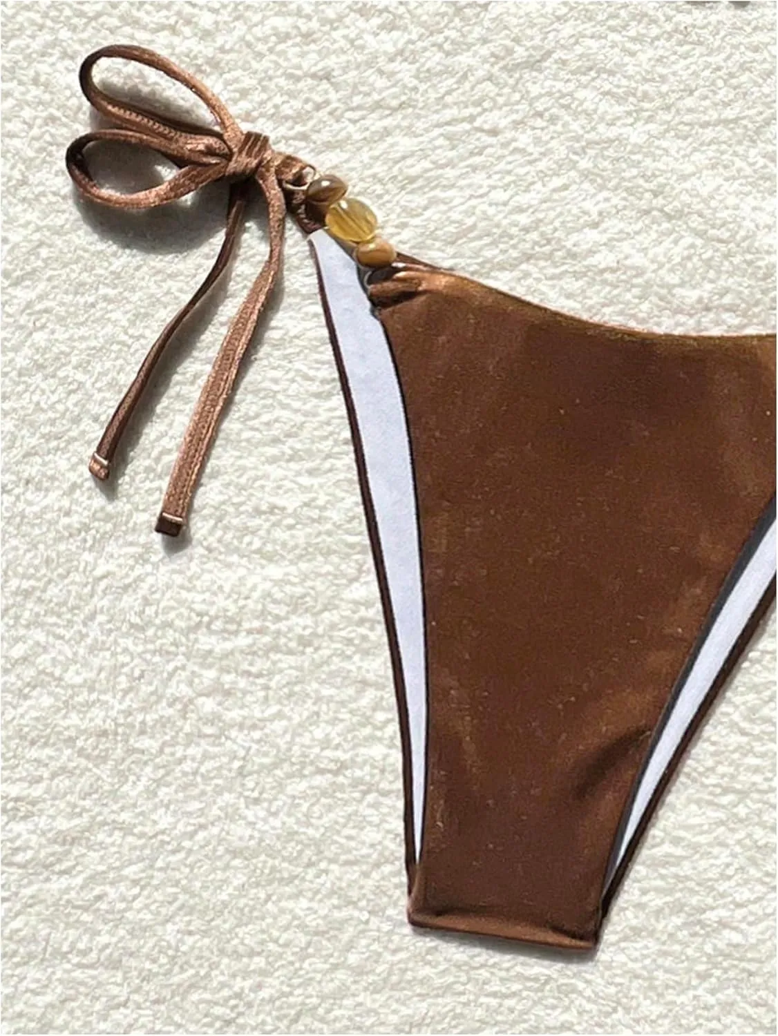 SOLY HUX Women's Halter Triangle Bathing Suit String Bikini Set Tie Side Two Piece Swimsuit