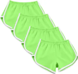 Sports Shorts for Women Pack of 4 Casual Elastic Waist Gym Athletic Shorts Workout Running Yoga Lounge Shorts
