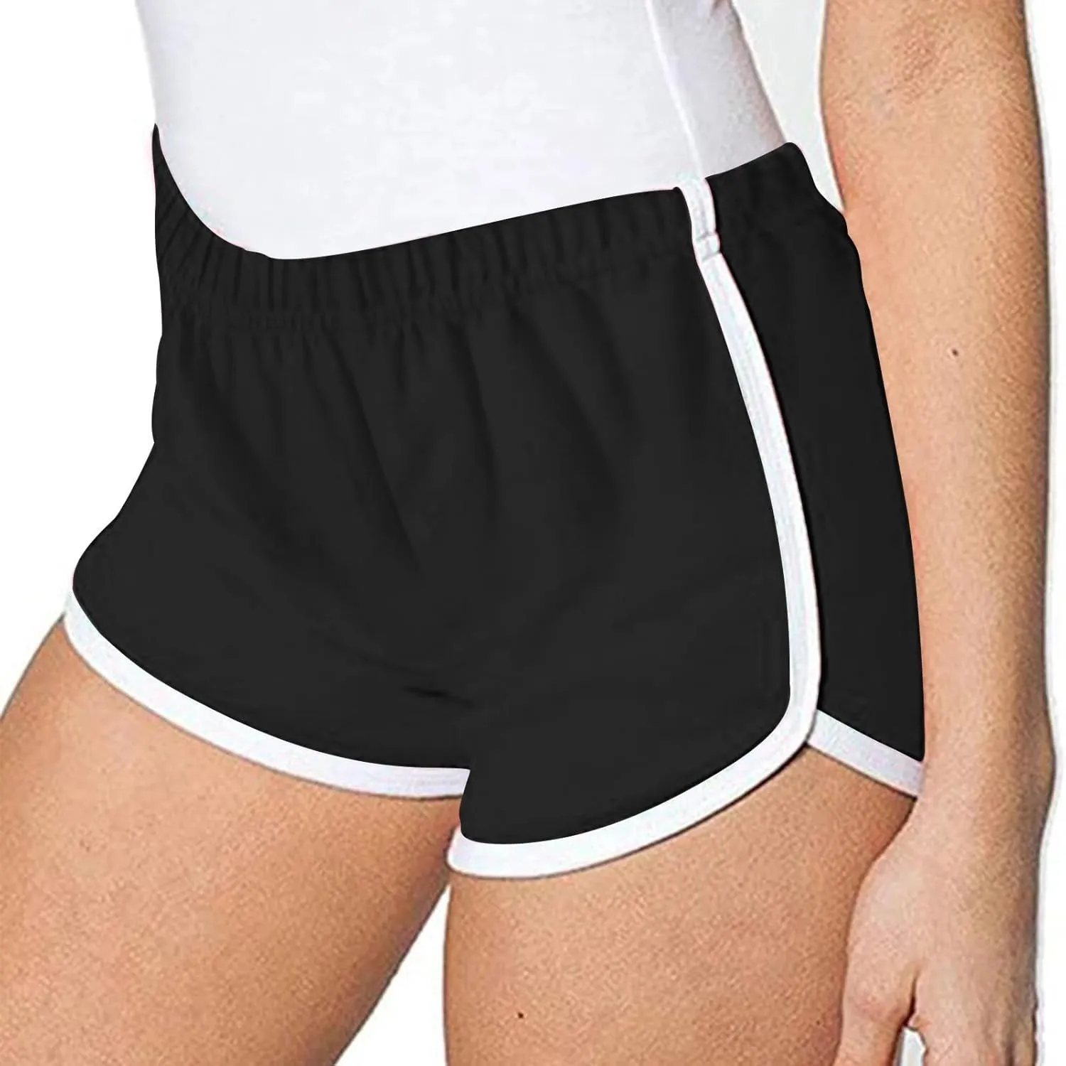 Sports Shorts for Women Pack of 4 Casual Elastic Waist Gym Athletic Shorts Workout Running Yoga Lounge Shorts
