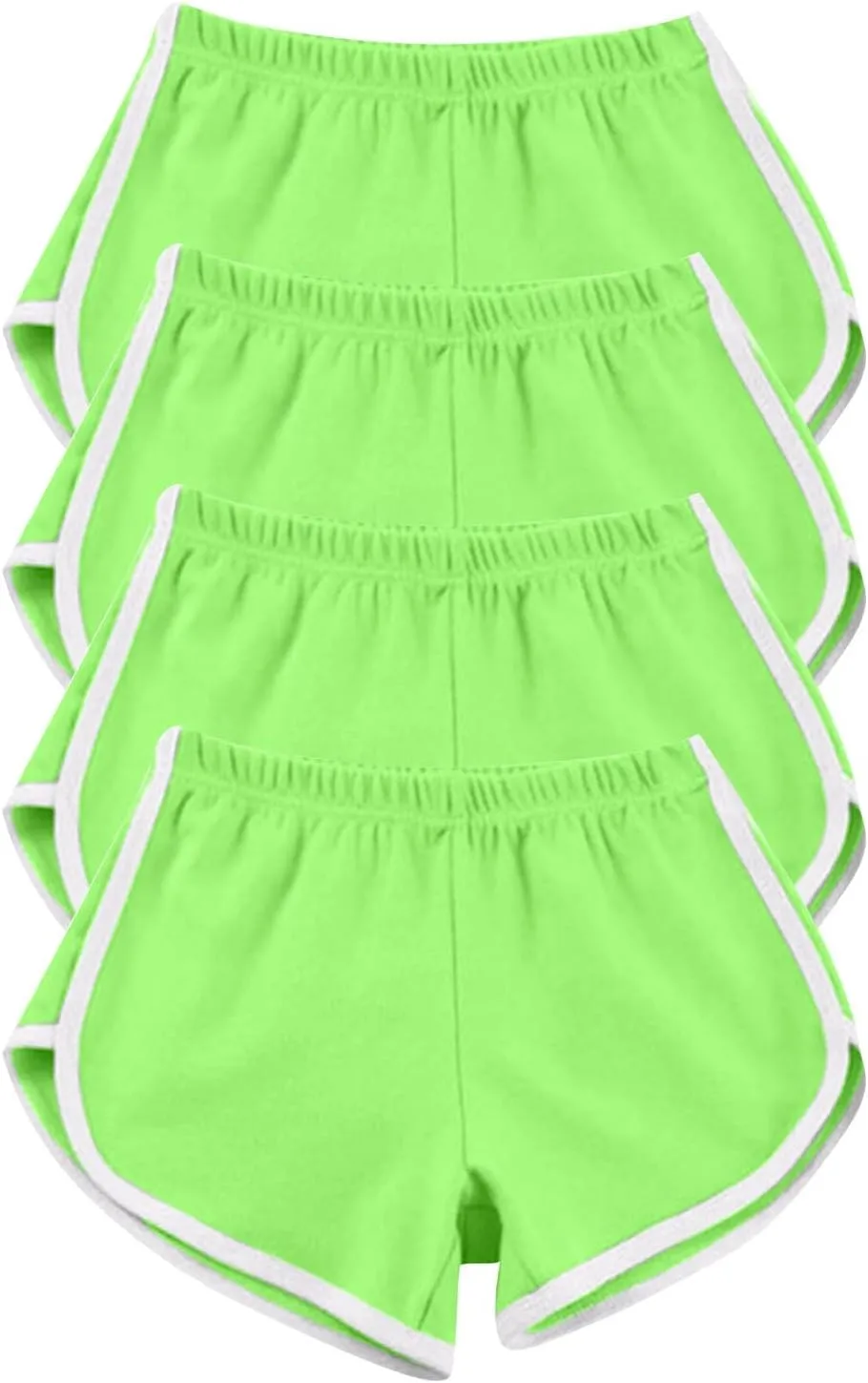 Sports Shorts for Women Pack of 4 Casual Elastic Waist Gym Athletic Shorts Workout Running Yoga Lounge Shorts