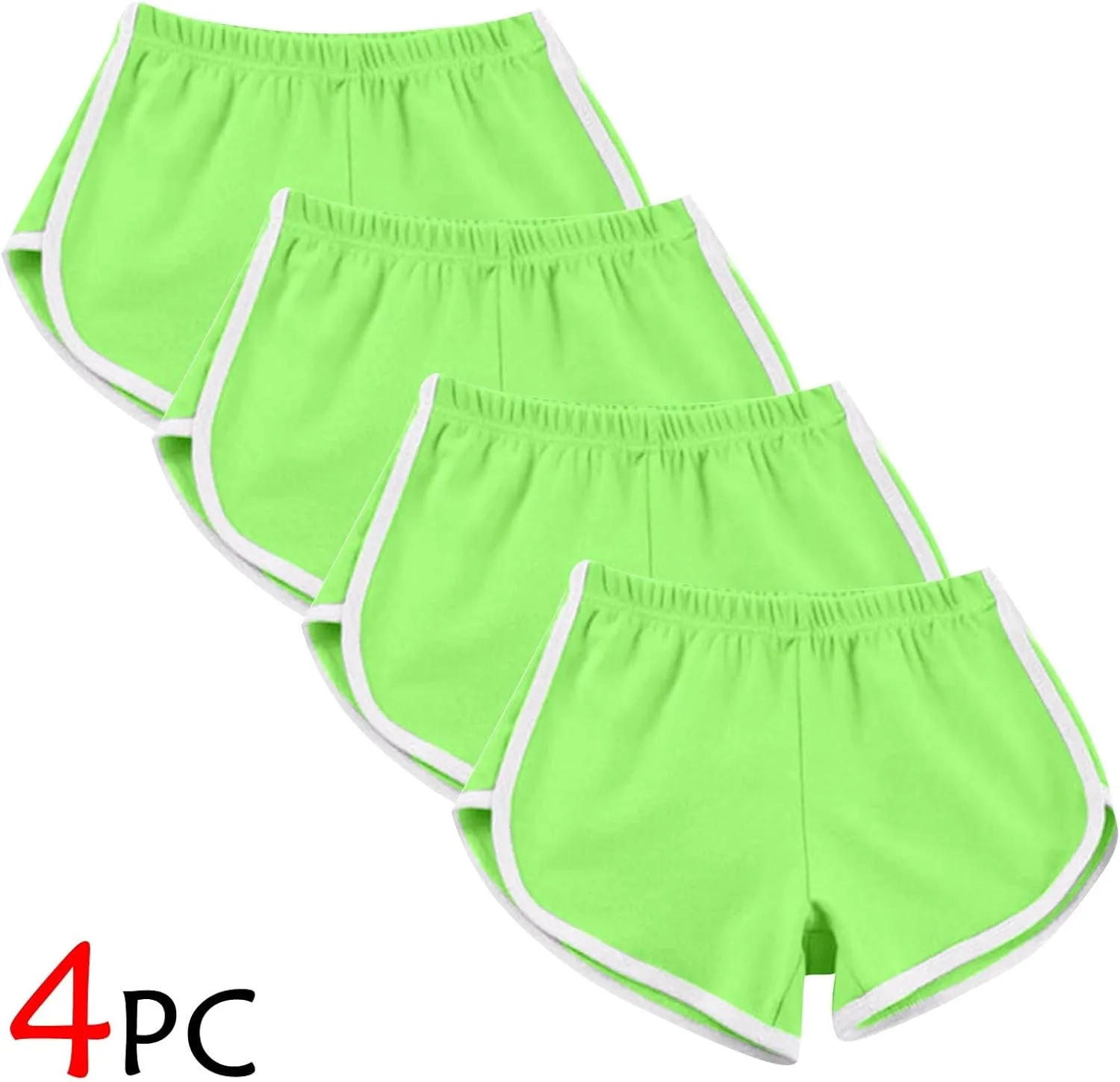 Sports Shorts for Women Pack of 4 Casual Elastic Waist Gym Athletic Shorts Workout Running Yoga Lounge Shorts