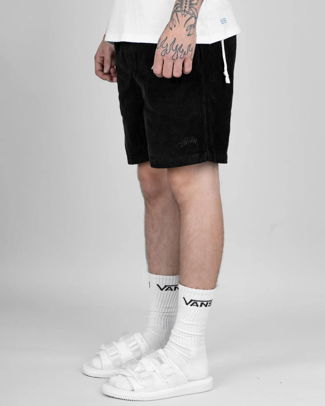 Stussy - Wide Wale Cord Beachshort - Black