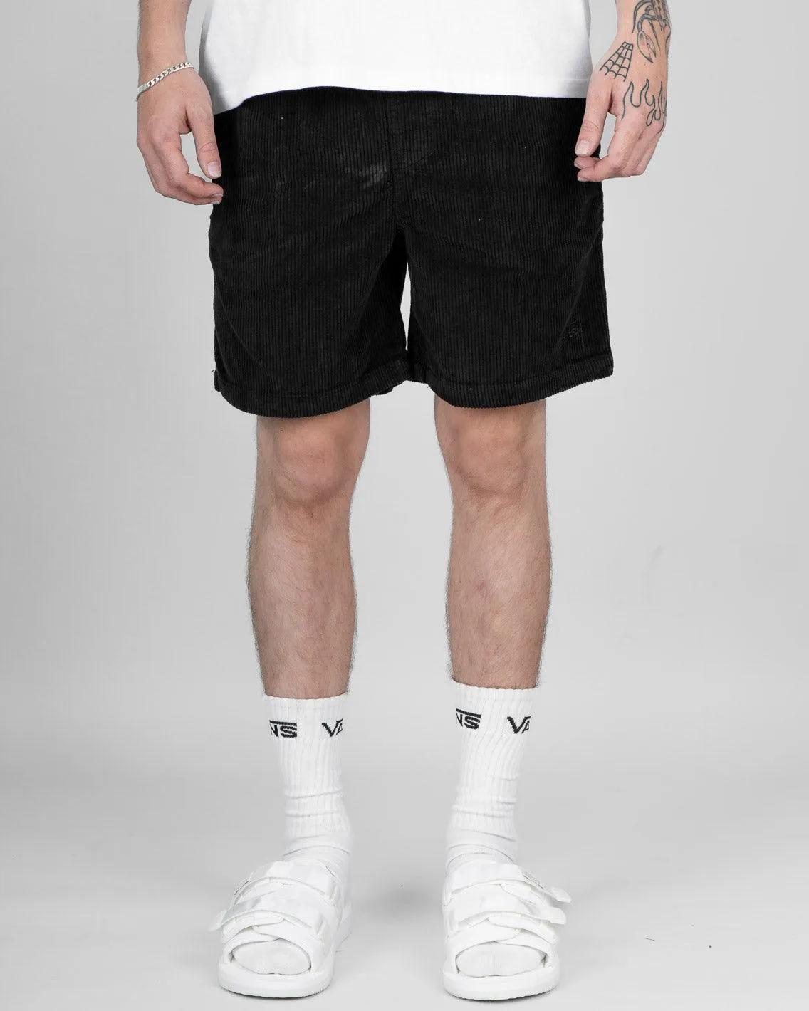 Stussy - Wide Wale Cord Beachshort - Black