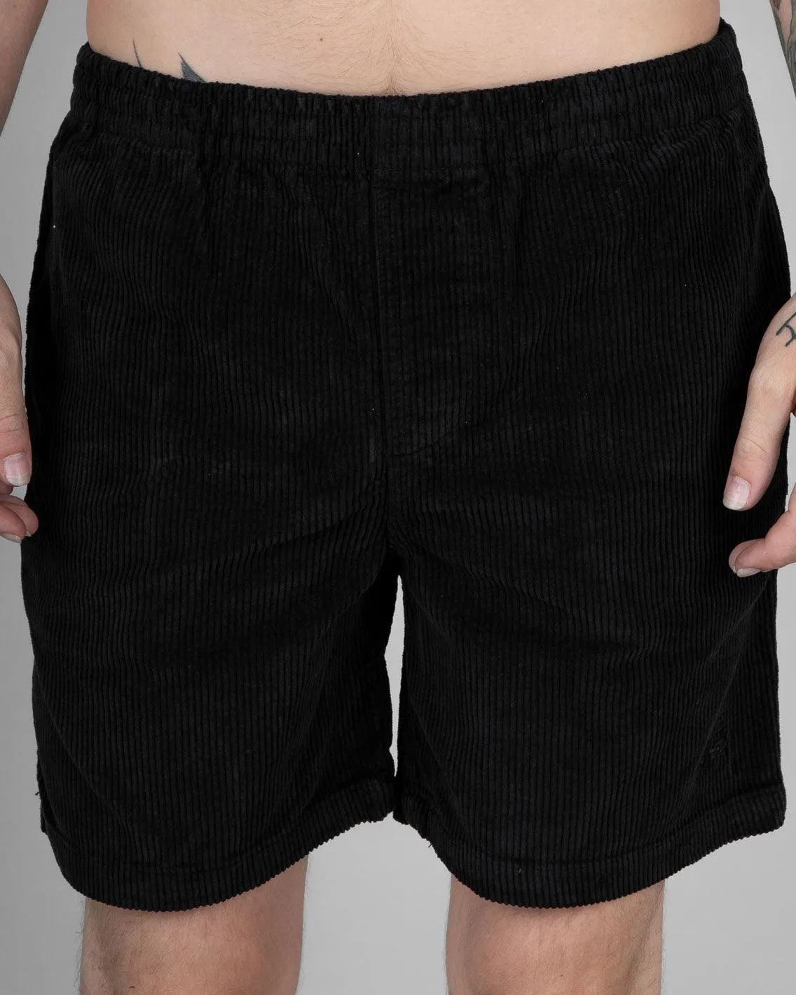 Stussy - Wide Wale Cord Beachshort - Black