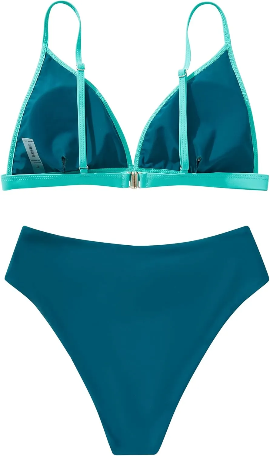 SUUKSESS Women Triangle High Cut Bikini Sets Sexy High Waisted 2 Piece Swimsuit