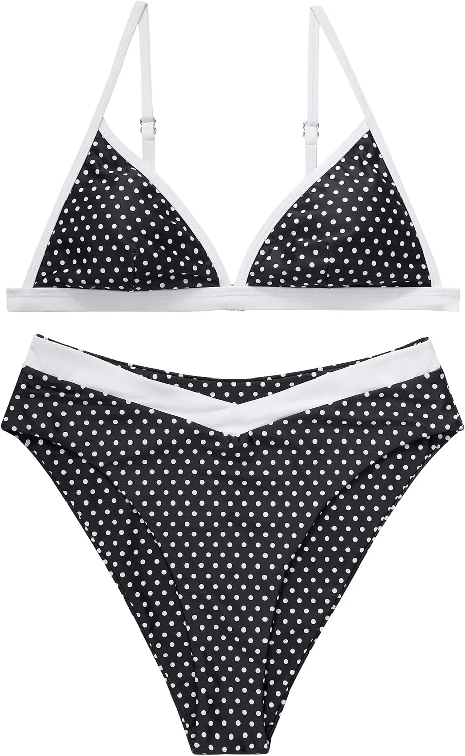 SUUKSESS Women Triangle High Cut Bikini Sets Sexy High Waisted 2 Piece Swimsuit