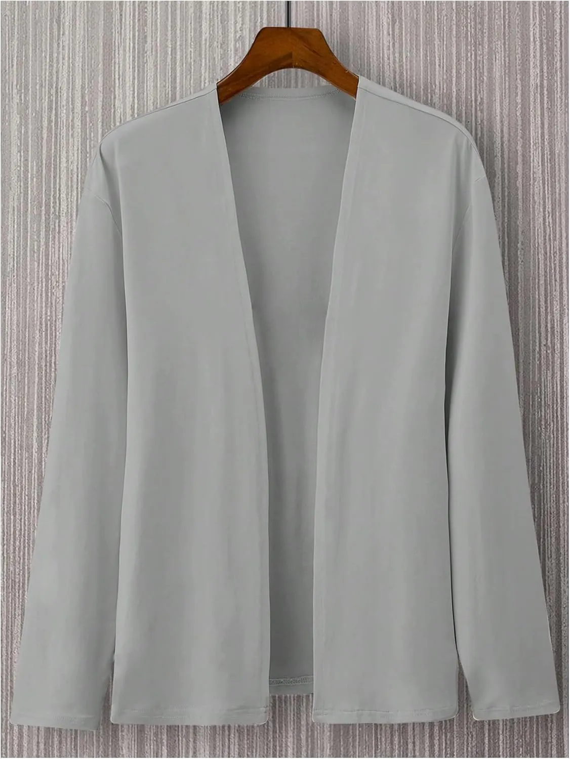 SweatyRocks Men's Cardigan Sweaters Lightweight Long Sleeve Open Front Cardigan Outwear