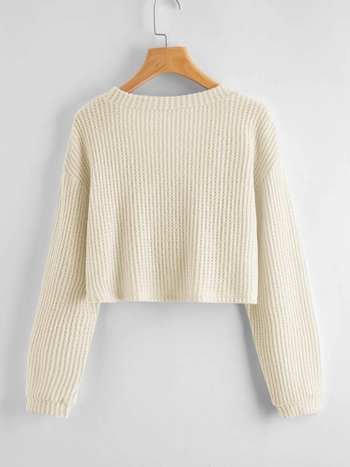 SweatyRocks Women's Long Sleeve Button Front V Neck Soft Knit Cardigan Sweaters