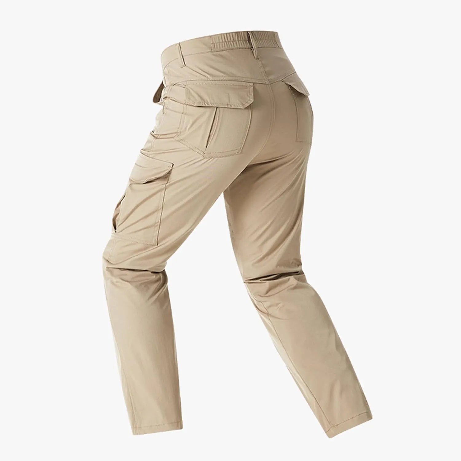 Tactical Pants for Men Ripstop Stretch Hiking Work Cargo Pant Breathable Elastic Waist Military Trousers Multi Pocket