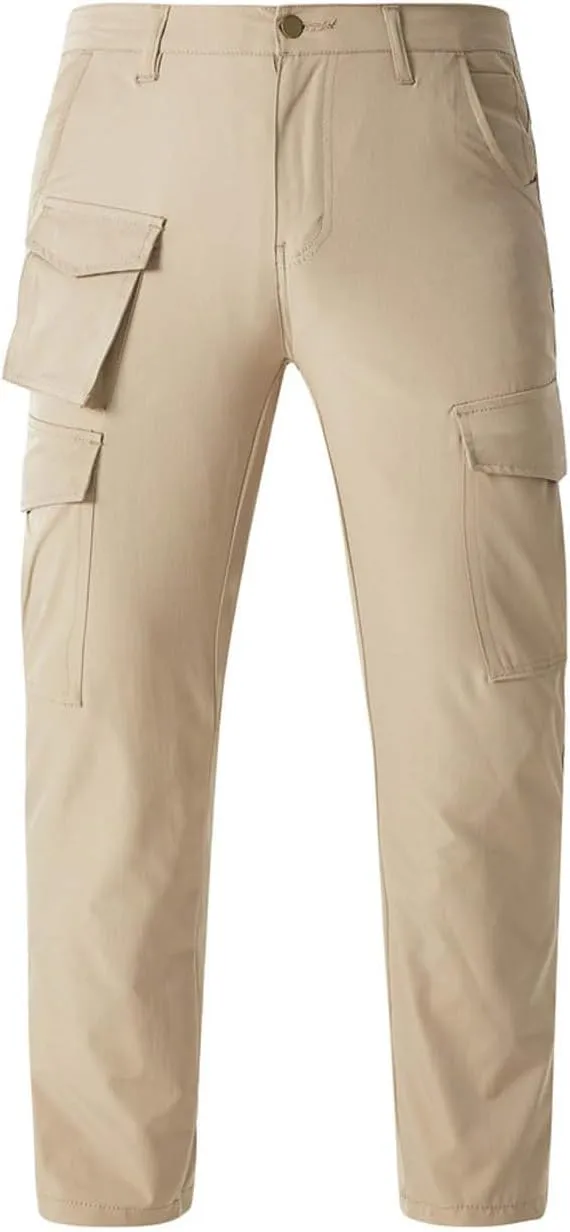 Tactical Pants for Men Ripstop Stretch Hiking Work Cargo Pant Breathable Elastic Waist Military Trousers Multi Pocket